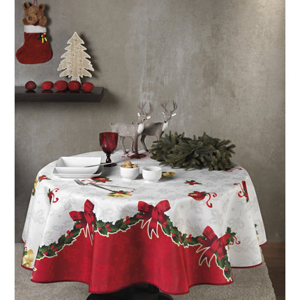 Nappe Ronde 1m60 noël ref 103526 Clochettes anti tache