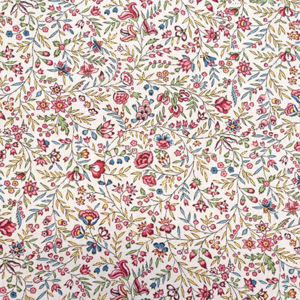 Tissu au mètre coton Beaucaire indienne écru rose largeur 1m60