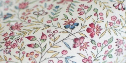 Tissu au mètre coton Beaucaire indienne écru rose largeur 1m60