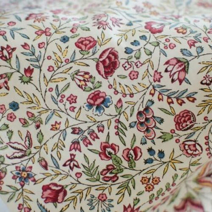 Tissu au mètre coton Beaucaire indienne écru rose largeur 1m60