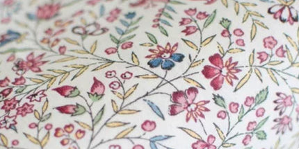 Tissu au mètre coton Beaucaire indienne écru rose largeur 1m60