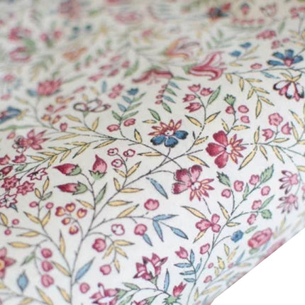 Tissu au mètre coton Beaucaire indienne écru rose largeur 1m60