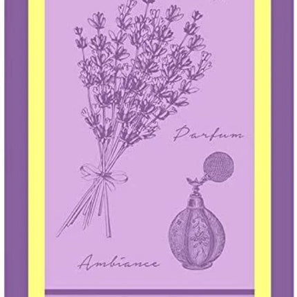 Torchon jacquard Lavande parme 50 cm X 70 cm Coton