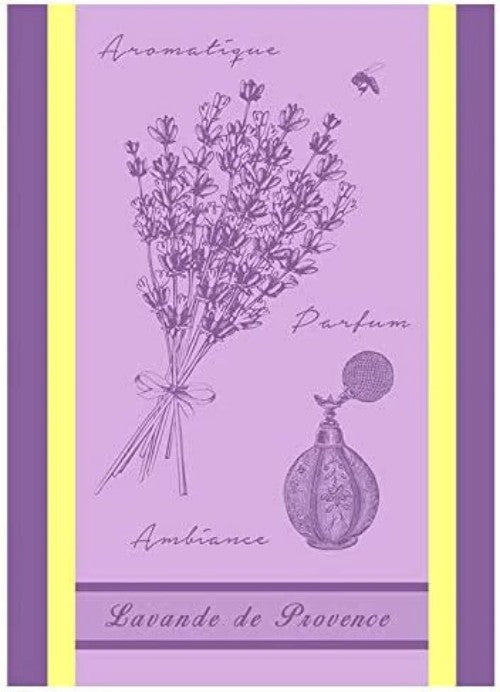 Torchon jacquard Lavande parme 50 cm X 70 cm Coton