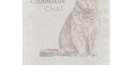 Torchon jacquard Mr Chat 50 cm X 70 cm Coton