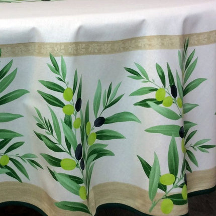 Nappe Ronde 1m80 Coton Maussane Ecru