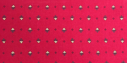 Tissu au mètre coton vence rouge all over largeur 140 cm
