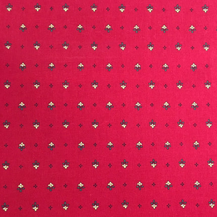 Tissu au mètre coton vence rouge all over largeur 140 cm