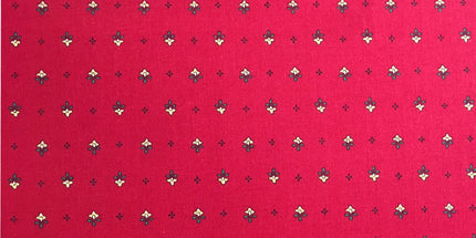 Tissu au mètre coton vence rouge all over largeur 140 cm