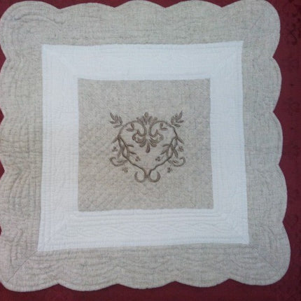 Housse de coussin boutis peaceland coeur 40cm/40cm