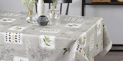 Nappe Eygalières gris 3m x 1m55 coton enduit plastifié
