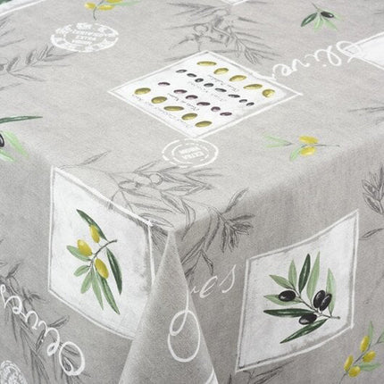 Nappe Eygalières gris 3m x 1m55 coton enduit plastifié