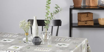 Nappe Eygalières gris 3m x 1m55 coton enduit plastifié