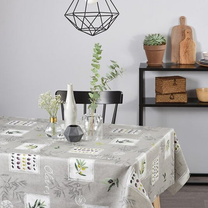 Nappe Eygalières gris 3m x 1m55 coton enduit plastifié