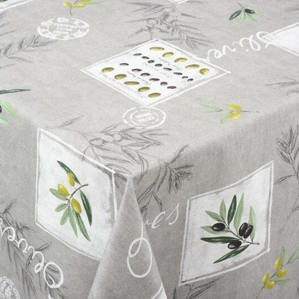 Nappe Eygalières gris 3m x 1m55 coton enduit plastifié