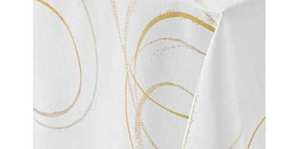 Nappe Bully Blanc Or 2m x 1m50 anti tache et infroissable