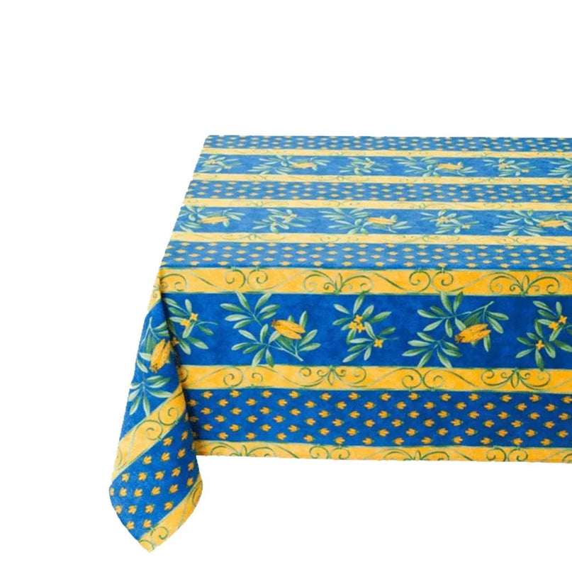 Nappe cigale bleue 3m50 x 1m60 coton enduit plastifié