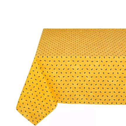 Nappe tradition jaune all over coton enduit 3m50 x 1m50
