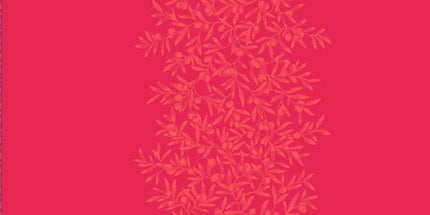 Nappe provençale rectangulaire coton jacquard Téflon olives Rouge double bordure  2m50 x 1m55