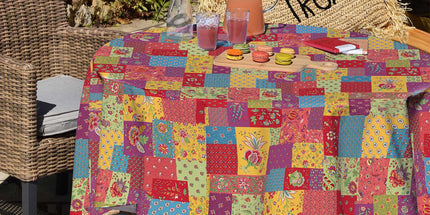 Nappe Divali Patch rectangulaire coton enduit plastifiée 2m50 x 1m55