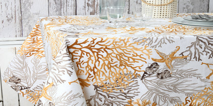 Nappe Quiberon jaune coton polyester enduit plastifiée 2m50 x 1m50