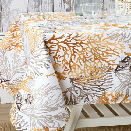 Nappe carrée Quiberon jaune coton polyester enduit plastifiée 1m50 x 1m50