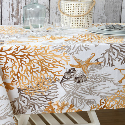 Nappe carrée Quiberon jaune coton polyester enduit plastifiée 1m50 x 1m50