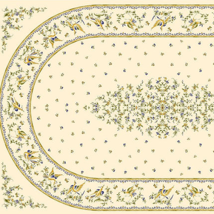 Nappe Faïence de Moustiers Bleu 2m50/1m60