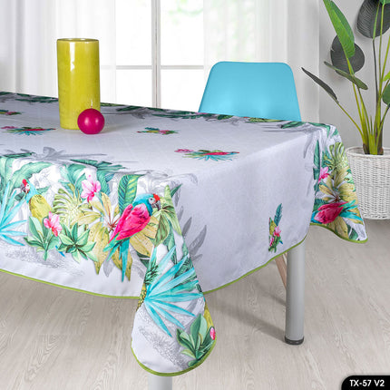 Nappe 2m40 x 1m50 TX 57 V2 Perroquet blanche Anti tache et infroissable