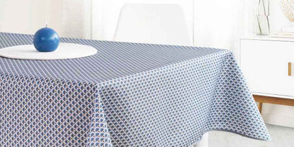 Nappe ovale 2m40 x 1m50 ref 2009 bleu Anti tache et infroissable