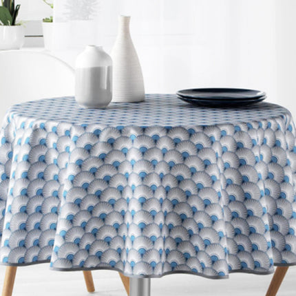 Nappe ronde 1M60 référence 2008v12 bleu anti tache sans repassage