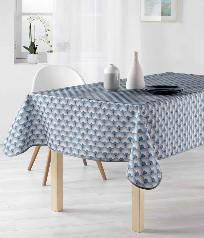 Nappe carrée 1m80 x 1m80 Référence 2008 V 12 Bleu Anti tache et infroissable