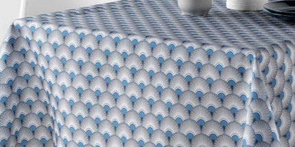 Nappe carrée 1m80 x 1m80 Référence 2008 V 12 Bleu Anti tache et infroissable