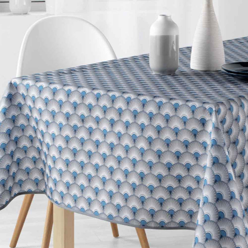 Nappe carrée 1m80 x 1m80 Référence 2008 V 12 Bleu Anti tache et infroissable