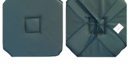 Coussin de chaise avec 4 rabats uni marine 40 cm x 40 cm