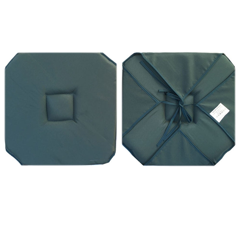 Coussin de chaise avec 4 rabats uni marine 40 cm x 40 cm