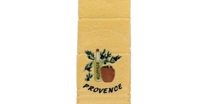 Essuie main rectangle en éponge Tissage Jacquard brodé huile d'olive jaune 50 cm X 70 cm Qualité Premium