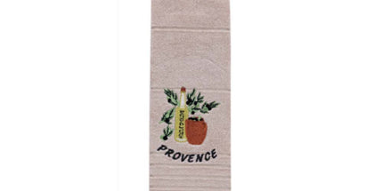 Essuie main rectangle en éponge Tissage Jacquard brodé huile d'olive beige Qualité Premium 50 cm x 70 cm