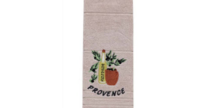 Essuie main rectangle en éponge Tissage Jacquard brodé huile d'olive beige Qualité Premium 50 cm x 70 cm