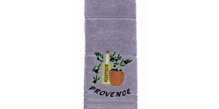 Essuie main rectangle en éponge Tissage Jacquard brodé huile d'olive gris Qualité Premium 50 cm x 70 cm