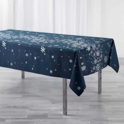 Nappe de Noël constellation marine argent 2m40 x 1m50 anti tache infroissable