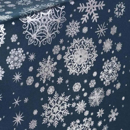 Nappe de Noël constellation marine argent 2m x 1m50 anti tache infroissable