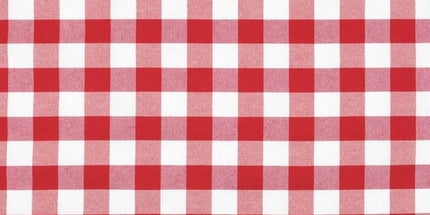 Tissu au mètre vichy rouge carreau 2,5cm x 2,5 cm coton polyester tissé teint160 cm de large