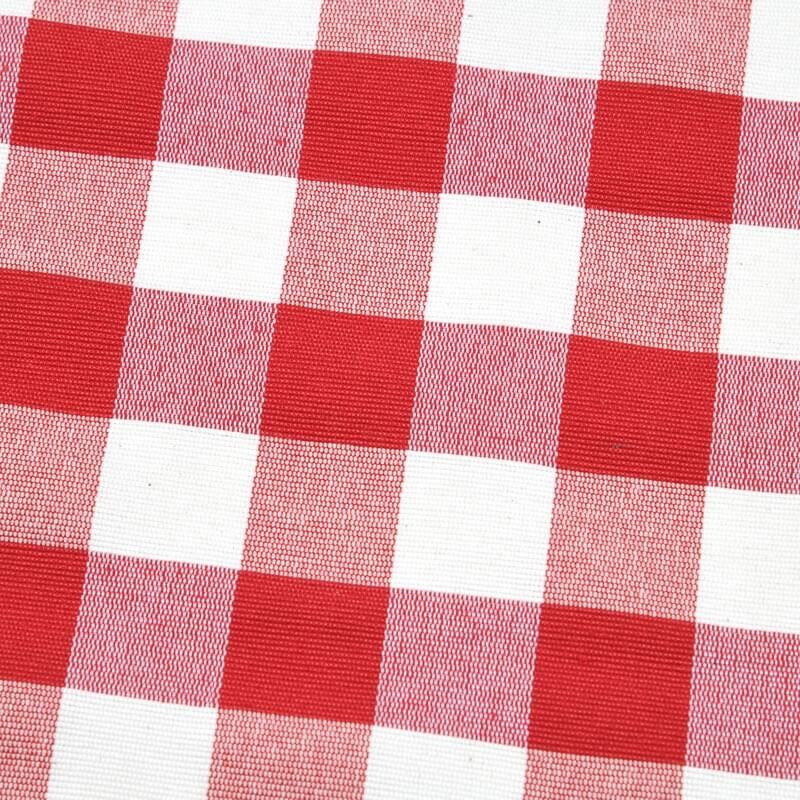 Tissu au mètre vichy rouge carreau 2,5cm x 2,5 cm coton polyester tissé teint160 cm de large