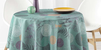 Nappe ronde 1m60 Référence i260 N3 Libellule verte Anti tache et infroissable