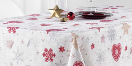 Nappe rectangle de NOEL 3m x 1m50 Réf I 544 anti tache et infroissable polyester multicolore