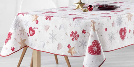 Nappe rectangle de NOEL 3m x 1m50 Réf I 544 anti tache et infroissable polyester multicolore