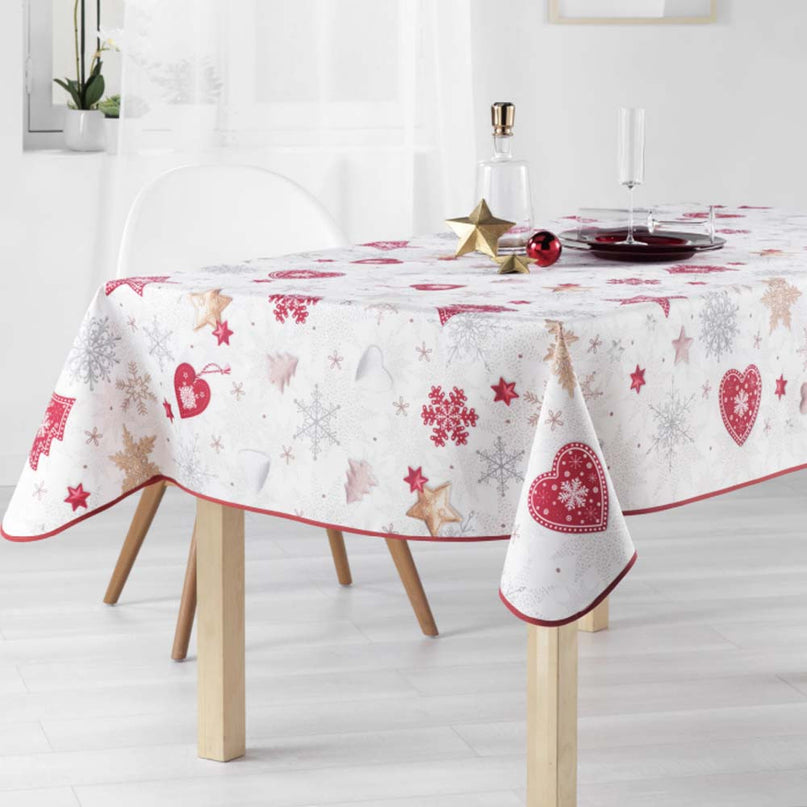 Nappe rectangle de NOEL 3m x 1m50 Réf I 544 anti tache et infroissable polyester multicolore