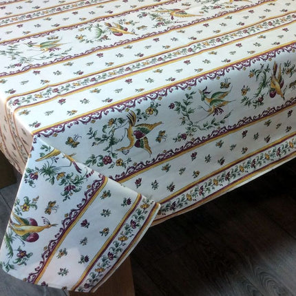 Nappe Faïence de Moustiers rose  2m/1m50  ENDUT PLASTIFIE