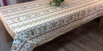 Nappe Faïence de Moustiers rose  2m/1m50  ENDUT PLASTIFIE